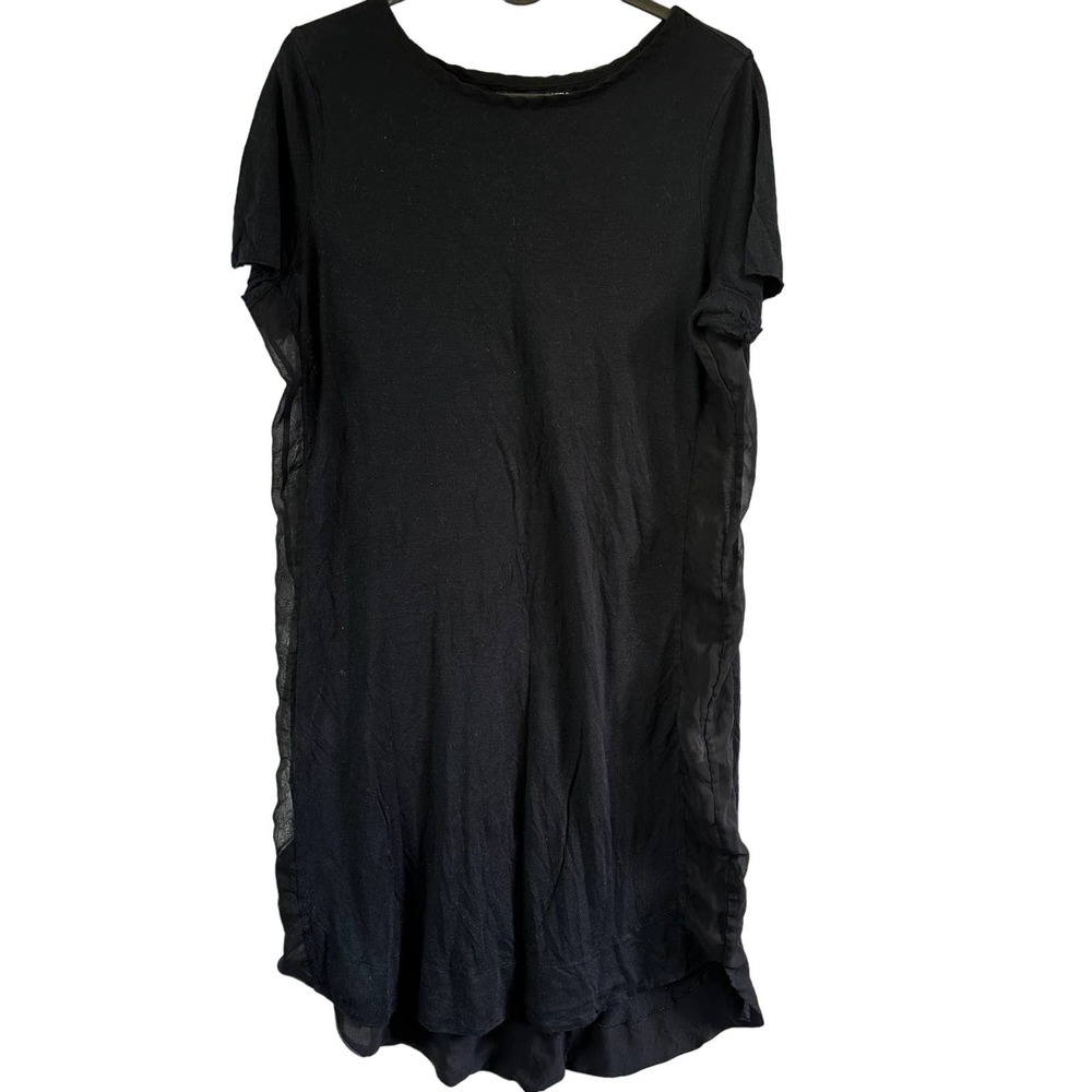 AllSaints Women Black Short Sleeve Tee Dress Size 8